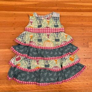 Jelly the Pug Hello Summer Twirl Dress hot air balloon tiered dress.